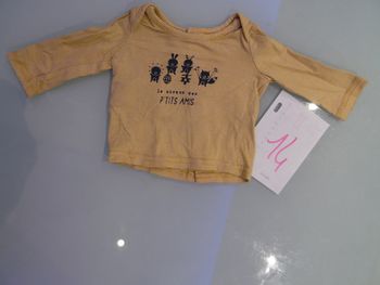 t-shirt 1 mois tape a l'oeil