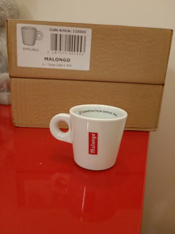 Lot de 6 tasses Malongo neuves
