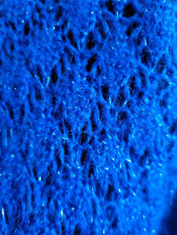 Gilet bleu roy manches 3/4 taille unique (du 44 au 52) neuf avec étiquette Yimmi & Co - photo numéro 7