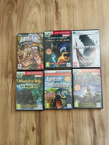 Lot de 6 jeux vidéos pour PC Neufs Just for Games