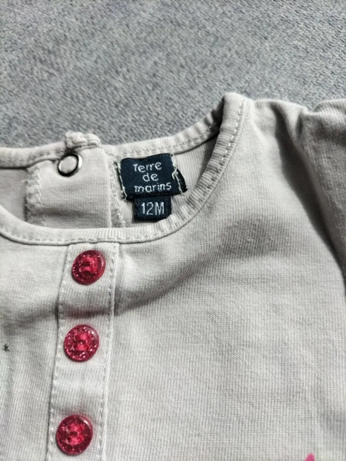 Ensemble t-shirt manches longues Jupe courte boule 12 mois - photo numéro 9