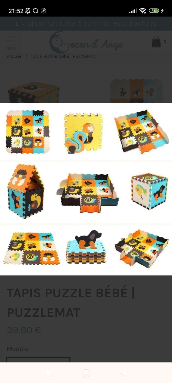 Tapis puzzle bébé en mousse - photo numéro 3