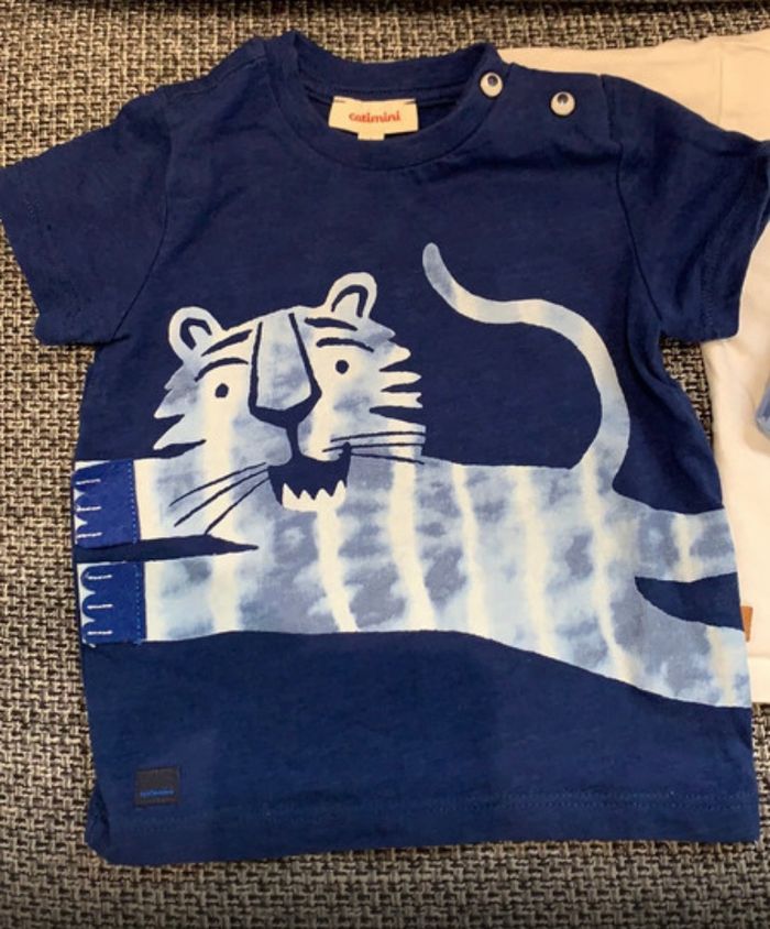 Lot de 3 tee-shirts Catimini, 6 mois en très bon état. - photo numéro 2