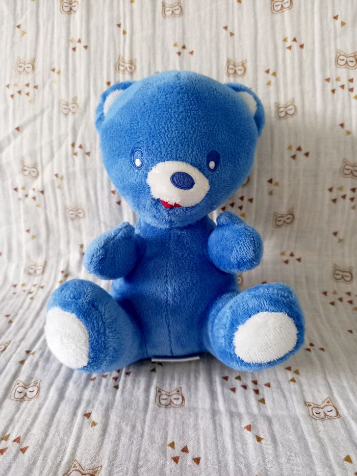 Peluche ours bleu Nestlé