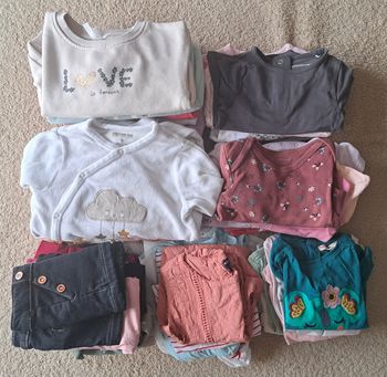 Très gros lot de vêtements fille taille 9 mois