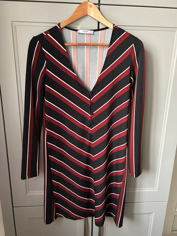 Robe mango noir bordeaux rayures