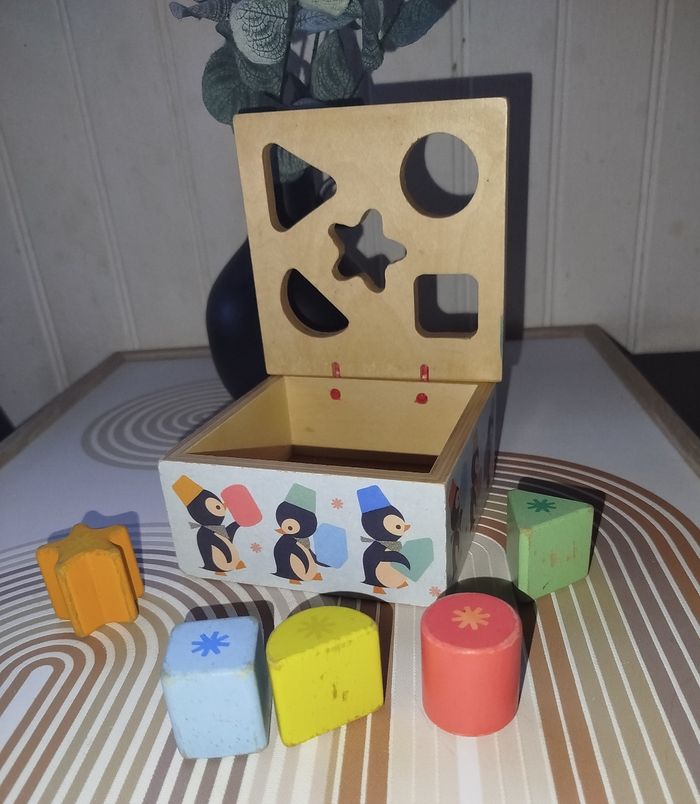 🟠 Vintage Djeco Petite boîte à formes - photo numéro 3