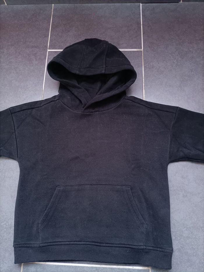 Sweat à capuche noir Kiabi 6 ans - photo numéro 3