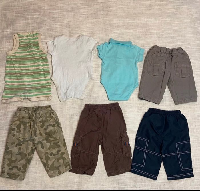 Lot de 4 pantalons et 3 hauts pour bébé (3 mois) - photo numéro 5
