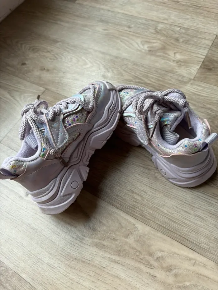 Baskets fille pailletées taille 25 lila - photo numéro 5