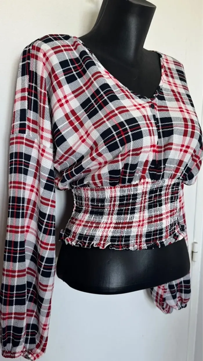 Blouse à carreaux neuve