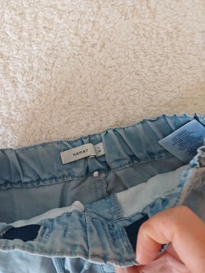 Short en jean fin taille réglable - photo numéro 2