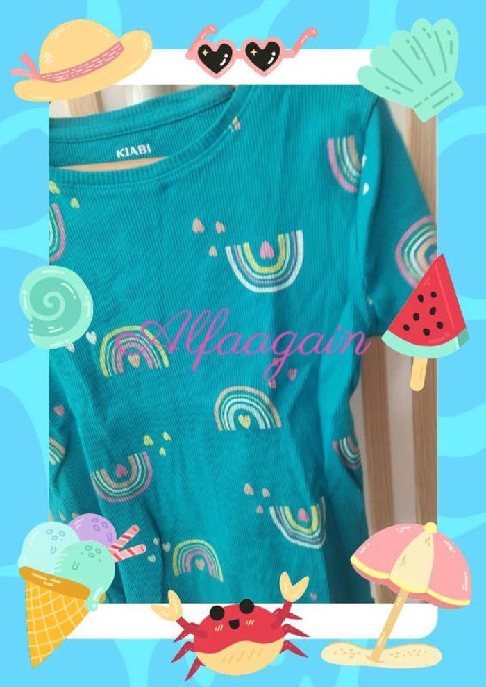 T-shirt court bleu Kiabi neuf 10ans - photo numéro 3