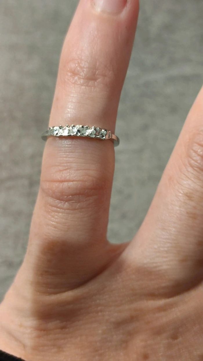 Bague fantaisie métal argenté 13,3 mm