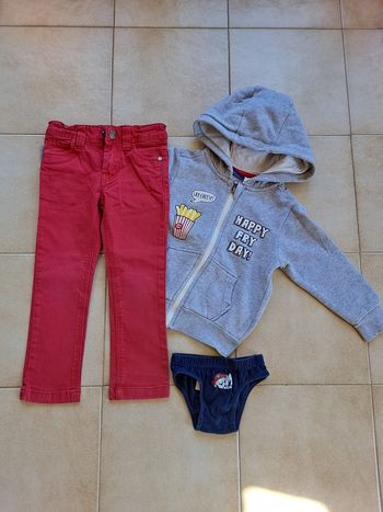 Jean  Orchestra 2 ans et gilet zippé 92cm Lupilu, Parfait état
