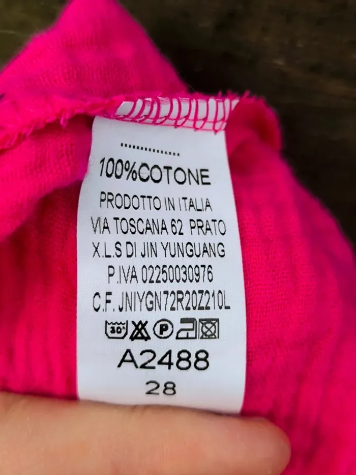 Short rose fushia gaz de coton TU 38 à 44 - photo numéro 6