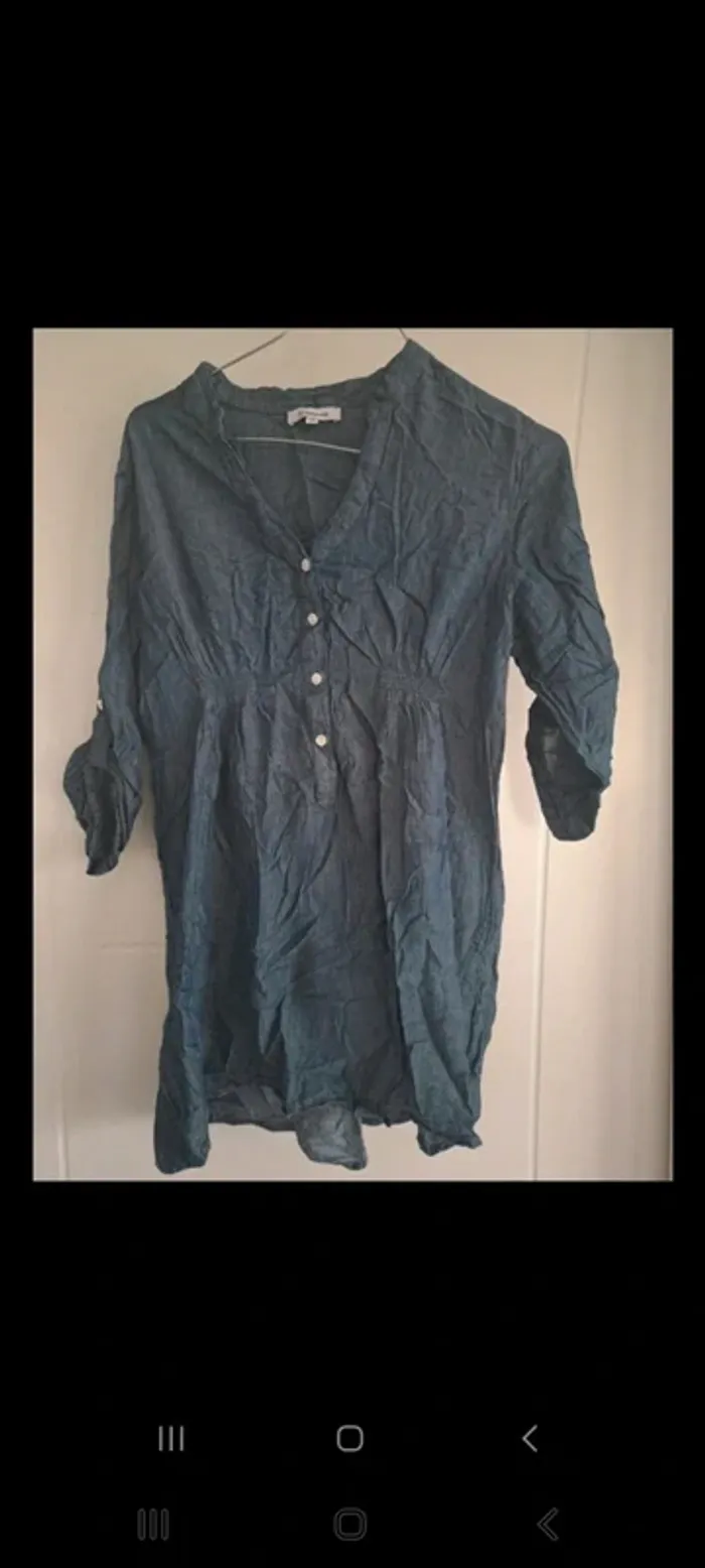 Haut style jeans maternité 38