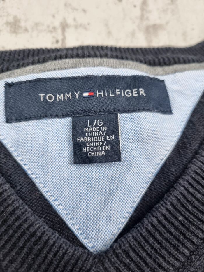 Pull col V Tommy Hilfiger noir, L Hommes - photo numéro 6