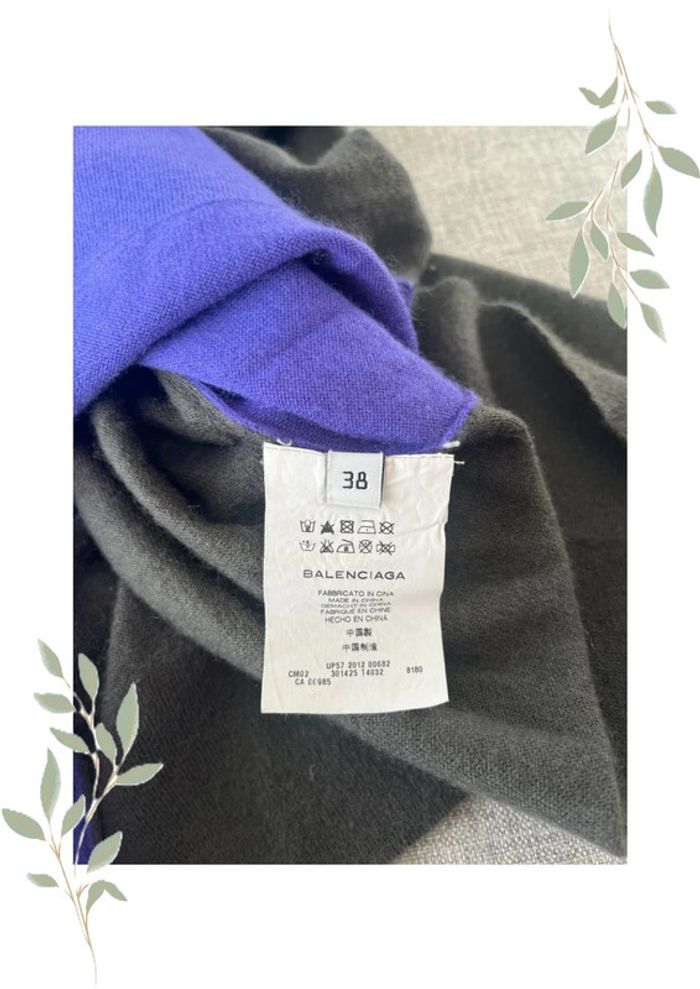 Pull Bicolore en Cachemire – Balenciaga Knits – Taille 38 💜 - photo numéro 5