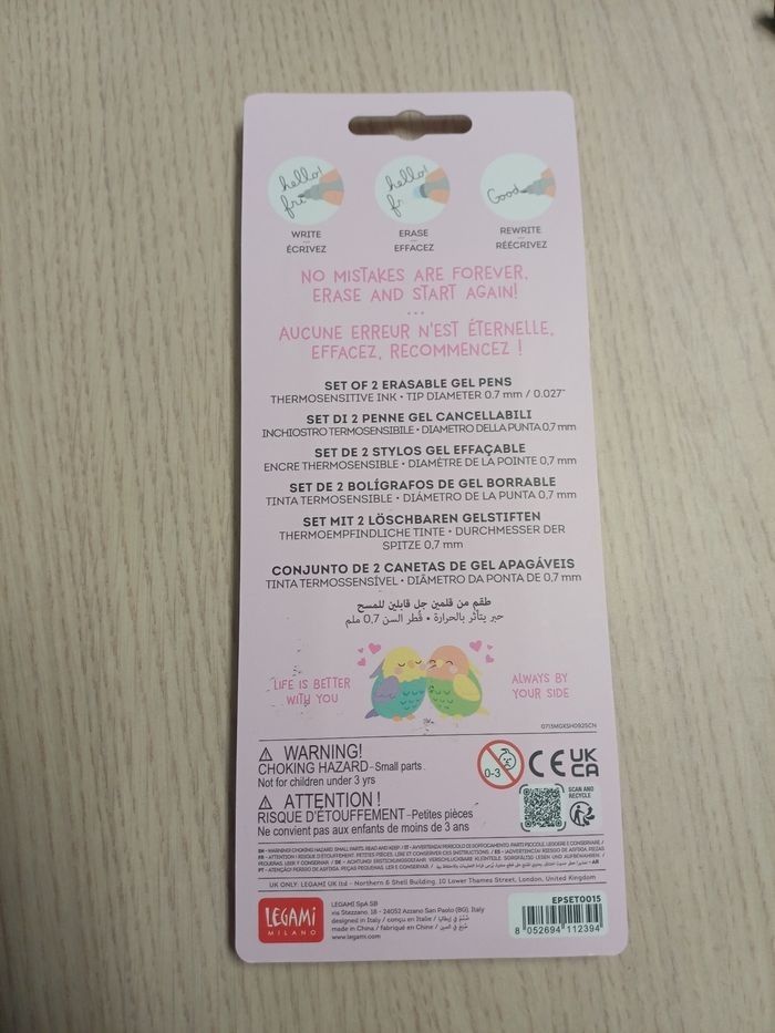 Pack stylos Legami édition limitée St Valentin (neuf) - photo numéro 2