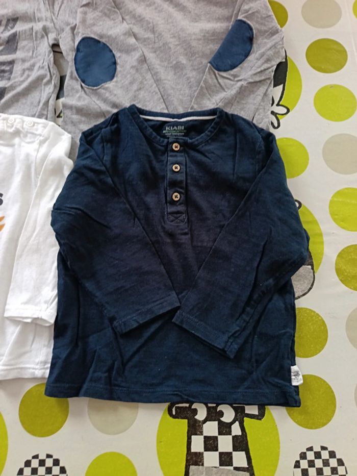 Lot 4 tee-shirt ML 24 mois Kiabi - photo numéro 3