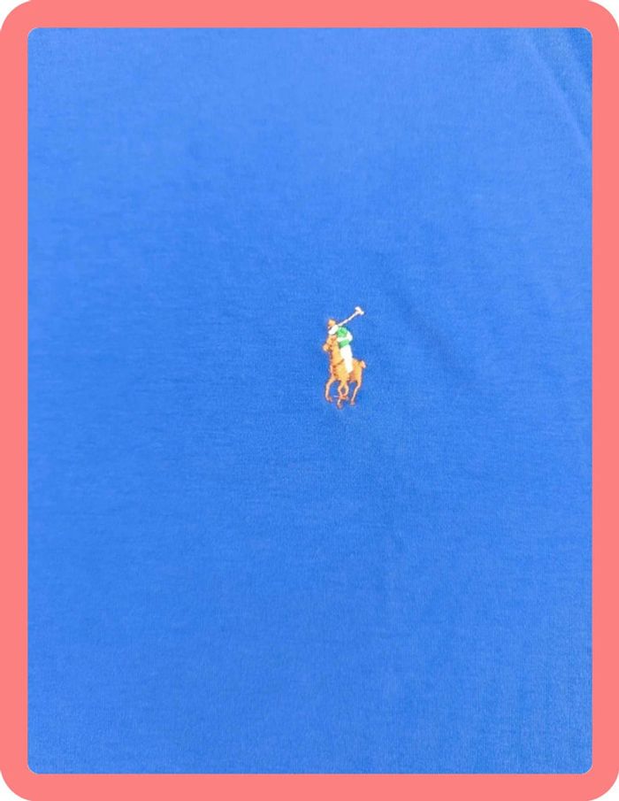 Polo Ralph Lauren homme taille 2XB ou 2XL big bleu logo coloré excellent état soft touch - photo numéro 3