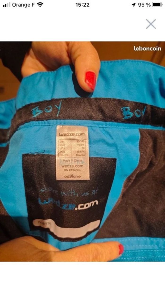 Pantalon de ski 10 ans très bon état - photo numéro 2