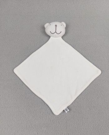 Doudou plat ours blanc Cocoon La Redoute (2 petites tâches) - A11054
