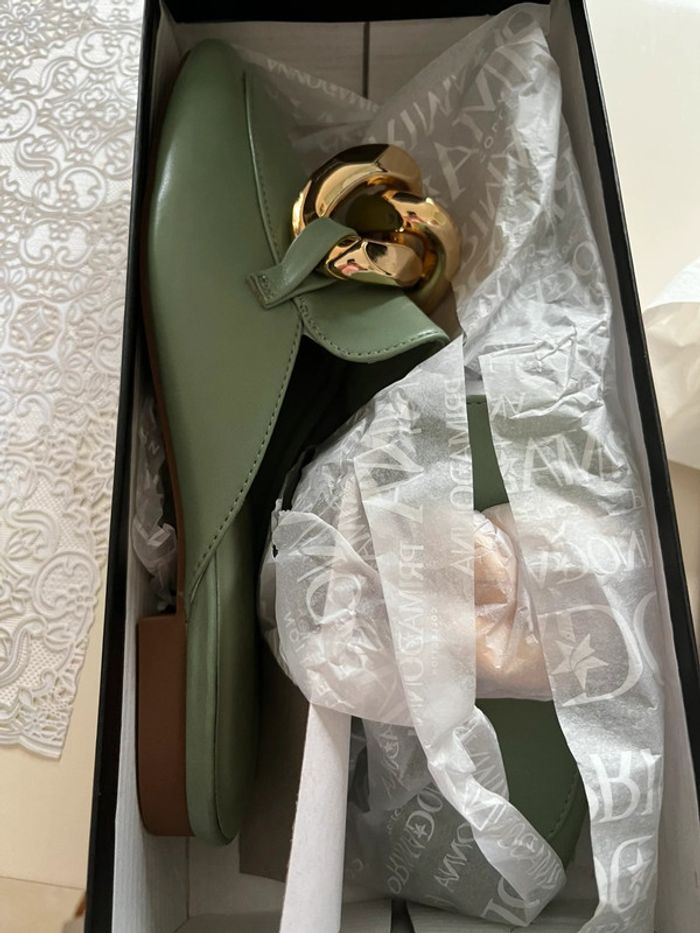 Prima donna collection sabots ou mules talon plat joli vert amende pointure 38 impec - photo numéro 7