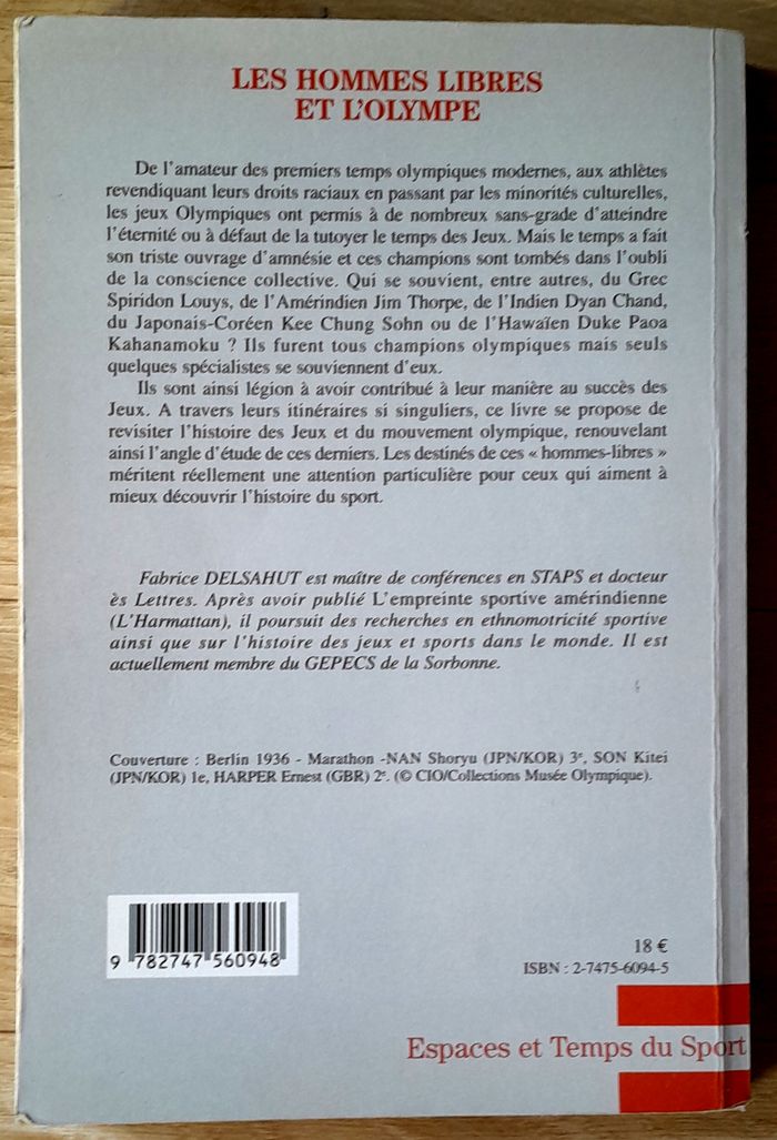 Fabrice Delsahut - Les Hommes libres et l'Olympe (sport) - photo numéro 3