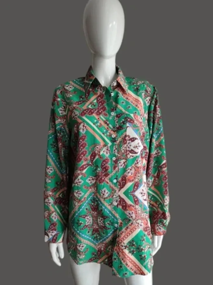Chemise imprimée multicolore Shein
