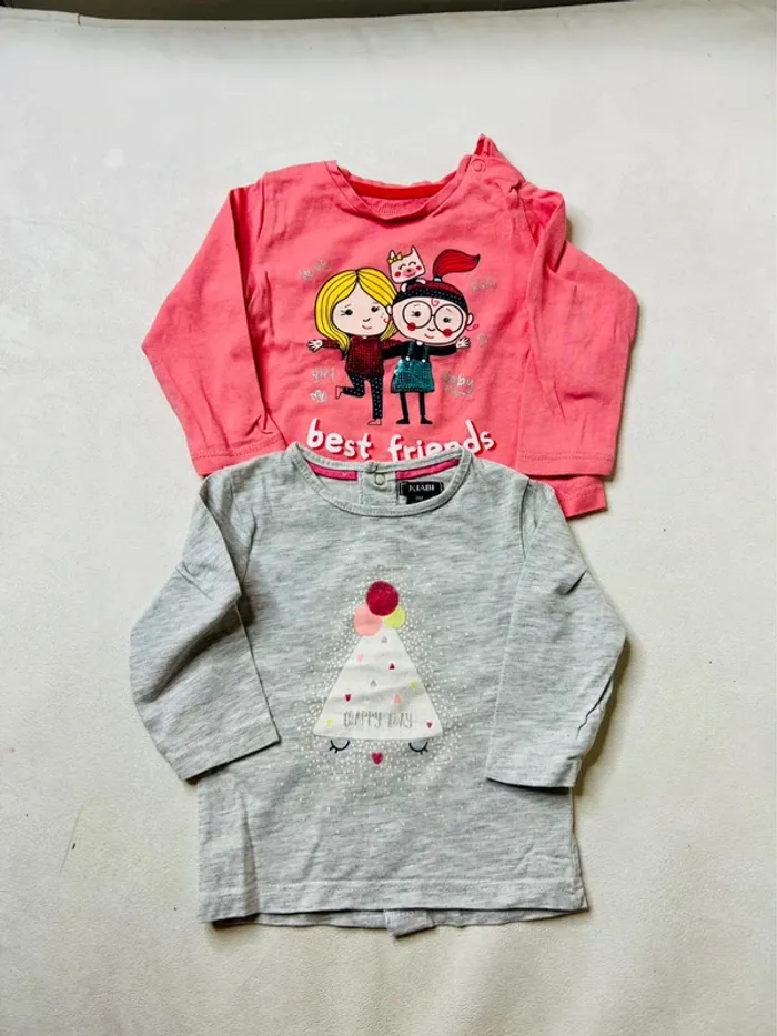 Lot 4 t-shirt fille 3 mois - photo numéro 2