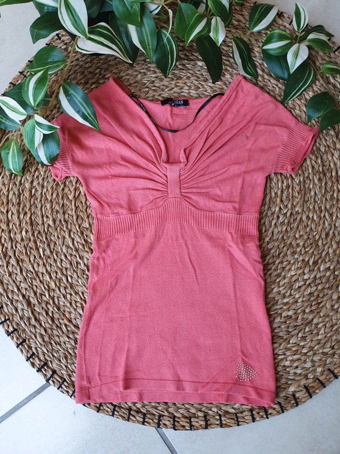 Haut maille Morgan corail