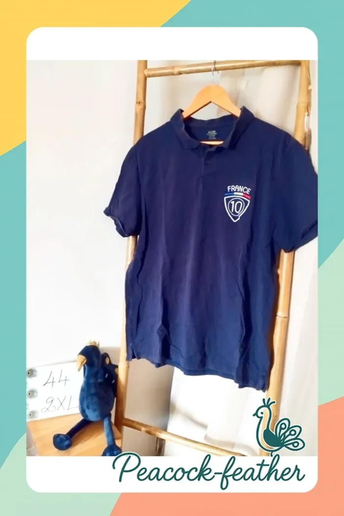 Polo Kiabi bleu 10 France xxl homme
