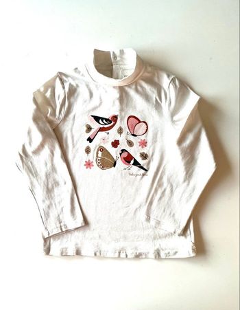 T-shirt manches longues col montant  4 ans