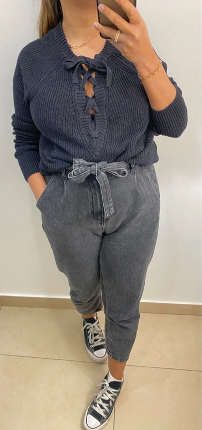Superbe Pull  Côtelé A Nouer Taille M - photo numéro 9