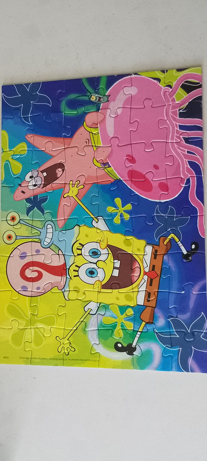 2 Puzzles Bob l'éponge 48 pièces - photo numéro 2
