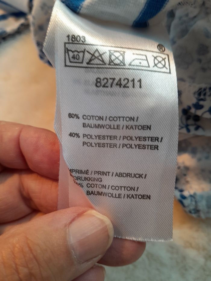 ​Adorable Tunique  Marinière Cœur Floral - 23 Mois - 60% Coton - photo numéro 5