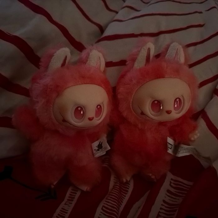 2 peluches labubu
