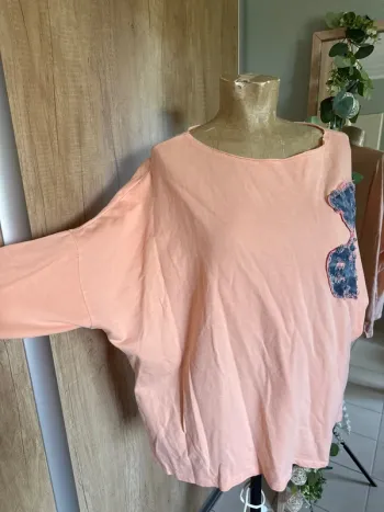 Pull léger tout doux avec motif ourson en jean femme