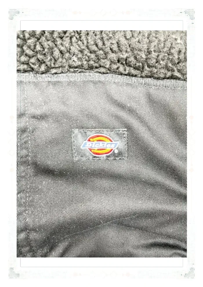 Veste polaire Dickies noire homme taille M doublée renforts coudes bon état (bouloches et peluches) - photo numéro 3
