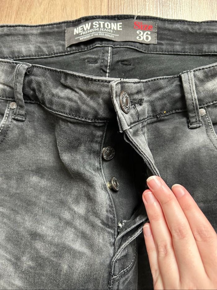 Jean gris délavé Slim Homme New Stone Tailles 44-46 - photo numéro 5