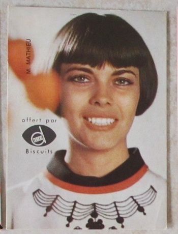 Carte de collection Mireille MATHIEU 7 x 5 cm