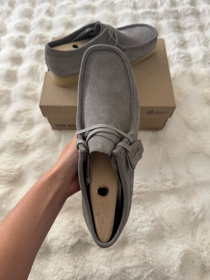Clarks Derbys en nubuck Wallabee Evo - Gris clair - photo numéro 8