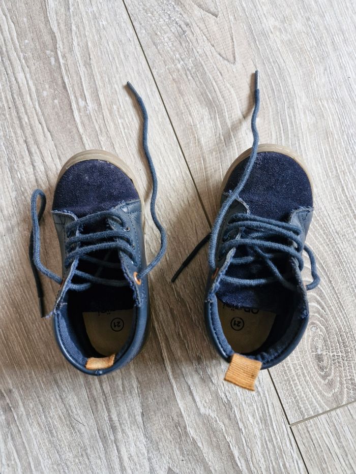 Bottines  / chaussures premiers pas bleu marine Obaïbi - photo numéro 6