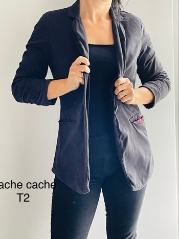 Veste blazer femme manches 3/4