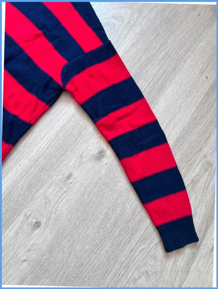 Pull torsadé Femme Chaps Rouge et Bleu marine Taille L - photo numéro 14