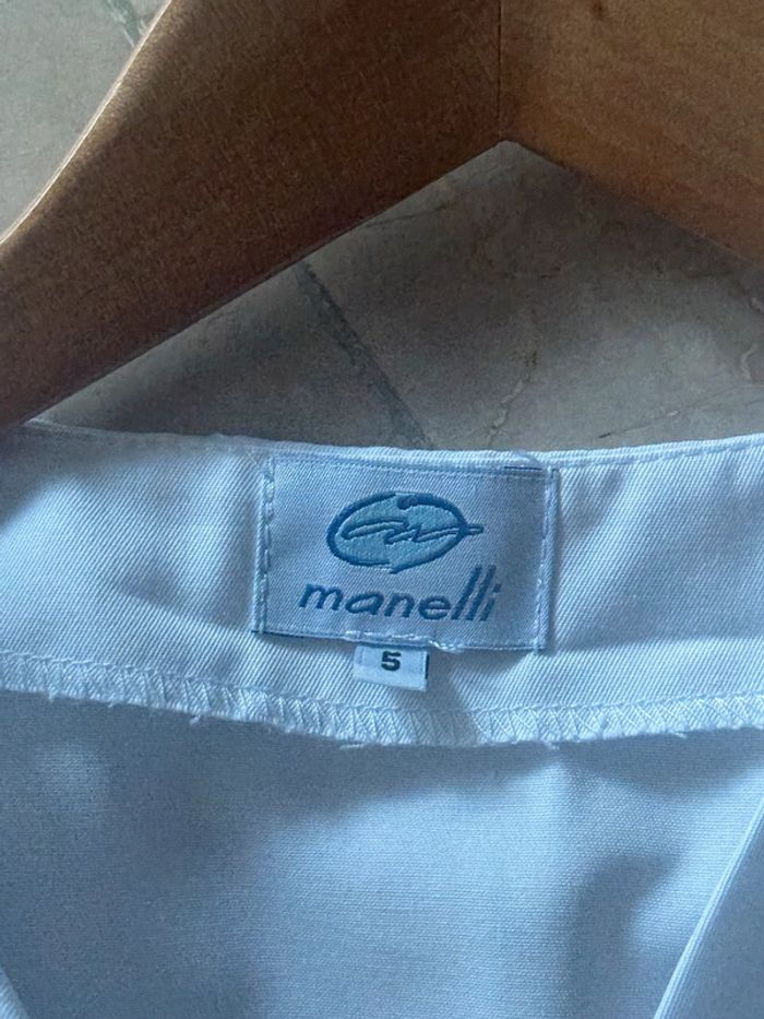 Manelli Blouse Esthéticienne Cache-Cœur Blanche - photo numéro 4
