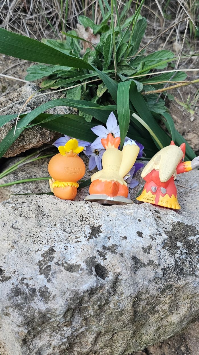 Super figurine Pokemon Nintendo finger puppet évolution Poussifeu galifeu Brasegali - photo numéro 3