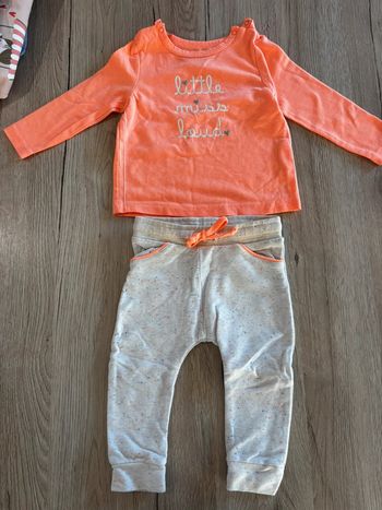 Ensemble bébé fille 12mois JBC